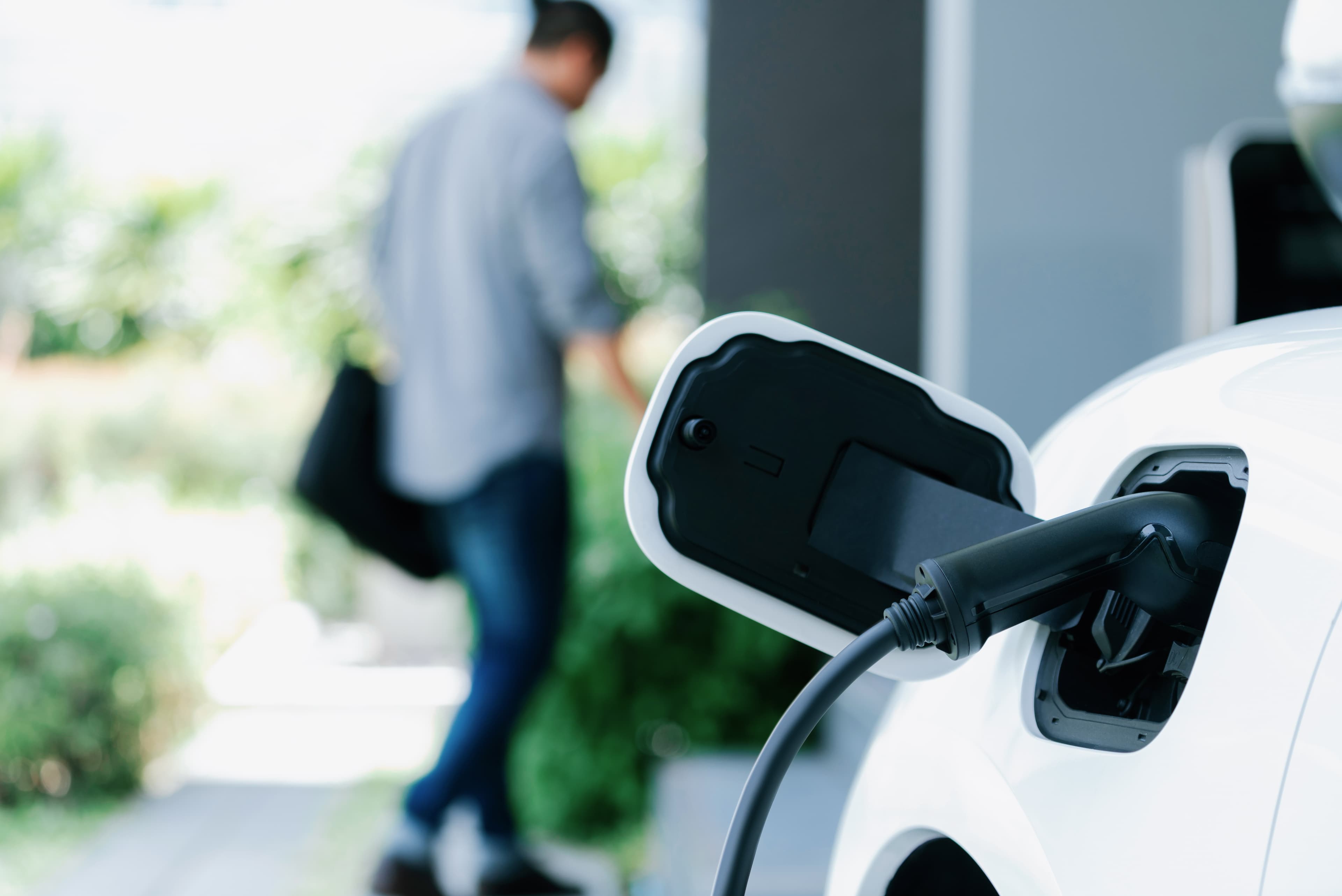 EV charger installed in a Southern California garage